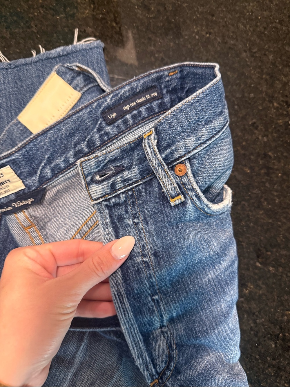 Citizens Of Humanity Dark Blue High-Rise Jeans
